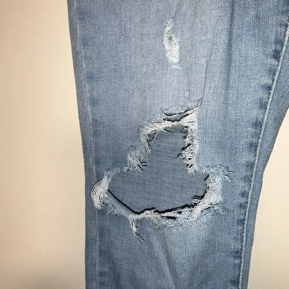 Levi's 721 High Rise Skinny Jeans Size 32 Distressed Light Wash Levis Ankle - Picture 2 of 11